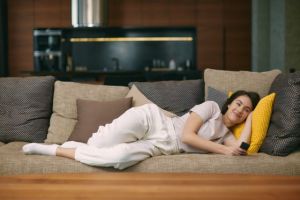 Woman resting for recovery